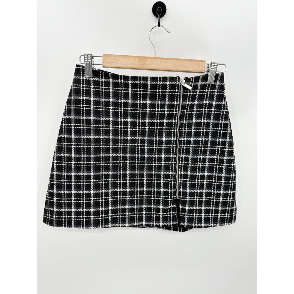 Zara Womens Black Tweed Mini Skirt Size S Academia‎ Preppy Schoolgirl